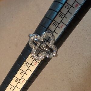 Elegant Silver Stainless Steel Floral Ring